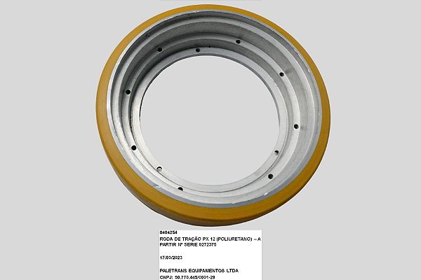 RODA DE TRACAO PX12 (POLIURETANO) - A PARTIR N� SERIE 027237
