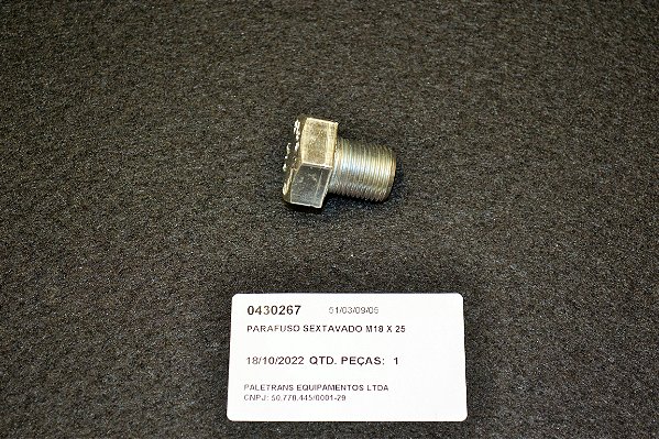 PARAFUSO SEXTAVADO M18 X 25