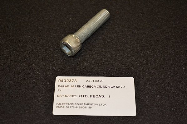 PARAF. ALLEN CABECA CILINDRICA M12 X 50