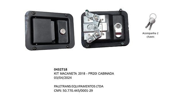 KIT MACANETA 2018 - PR20I CABINADA