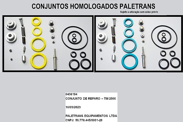 CONJUNTO DE REPARO - TM 2500