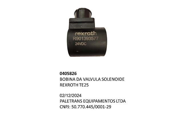 BOBINA DA VALVULA SOLENOIDE REXROTH TE25