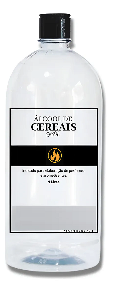 Álcool de Cereais para Aromatizadores Perfumes e Cosméticos 96% 1 Litro