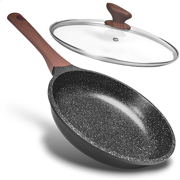 Frigideira 24CM de Ceramica Antiaderente Gás e Inducao - Preto
