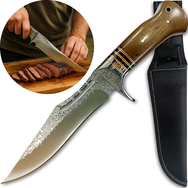 Faca Imperial Profissional Artesanal Churrasco Super Afiada C/ Bainha