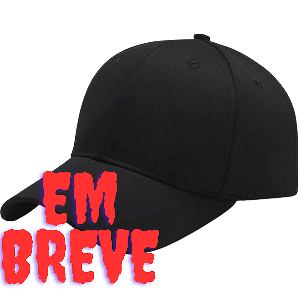 Boné Liso Preto Básico Fitão Unissex Aba Curva Ajuste Metal