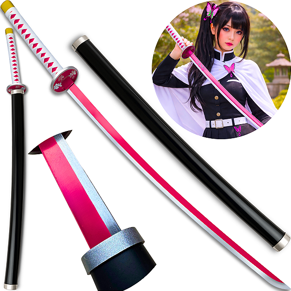 Espada Katana Samurai Aço Demon Slayer Kanao+ Bainha Trabalhada