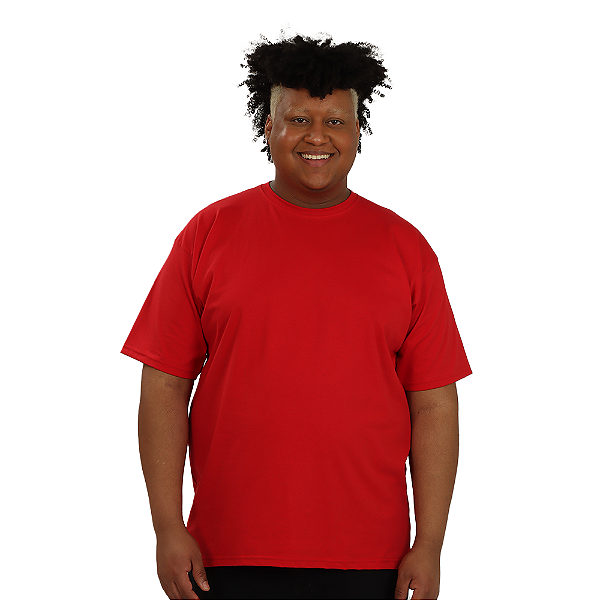 CAMISETA PLUS SIZE PRETA VERMELHA