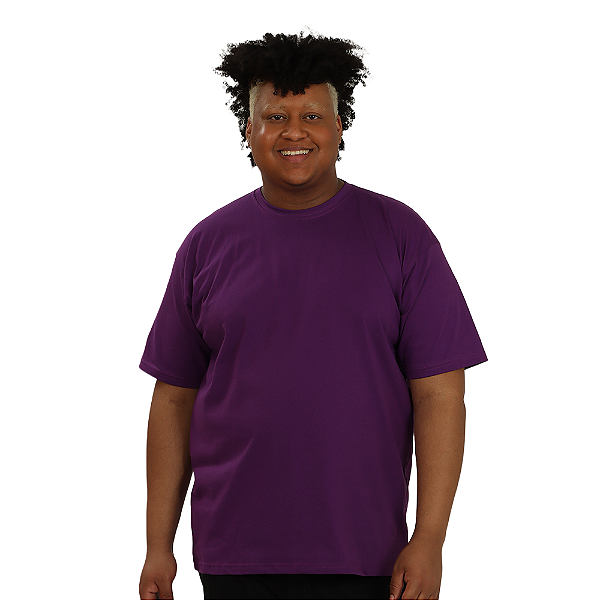 CAMISETA PLUS SIZE PRETA ROXA