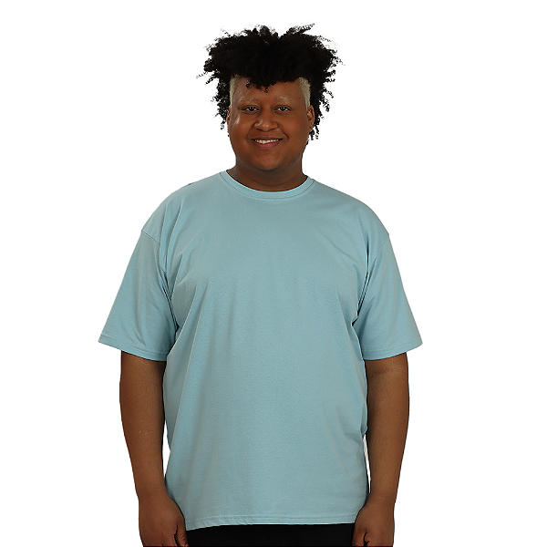 CAMISETA PLUS SIZE AZUL BEBÊ