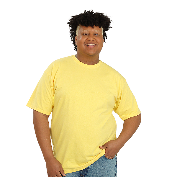 CAMISETA PLUS SIZE AMARELO BEBÊ