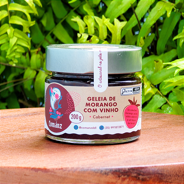 Geleia de Morango com Vinho Cabernet Cománz 200g