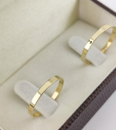 PAR DE ALIANÇAS ATENAS 2MM