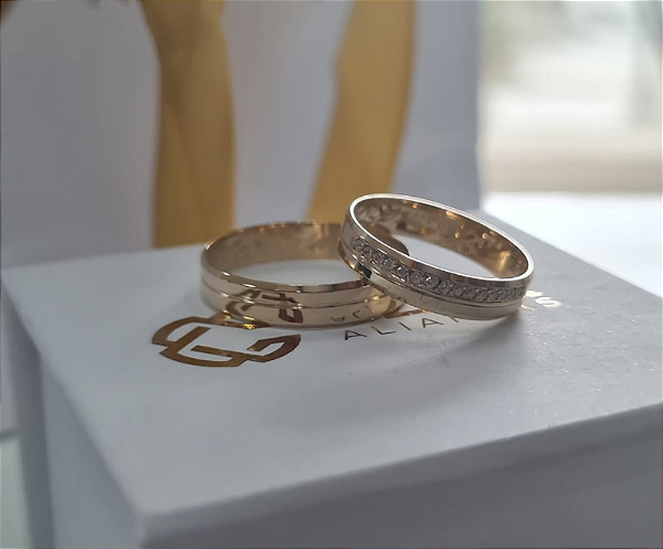 PAR DE ALIANÇAS MARROCOS 5MM