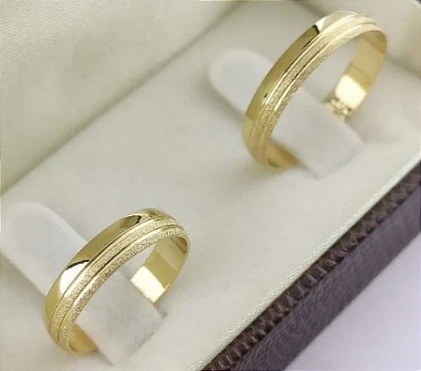 Par de Alianças ALAGOAS 5mm - OURO 10K
