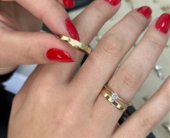 PAR DE ALIANÇAS CRISTAL 3MM