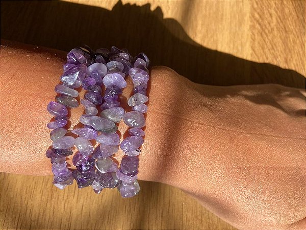 Pulseira Cascalho Ametista