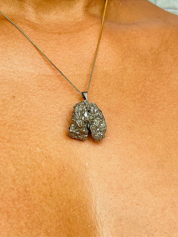Pingente Pirita Bruta Natural Exclusivo