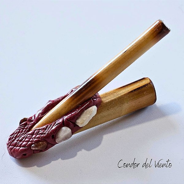 Kuripe Auto Aplicador de Bambu | Vermelho