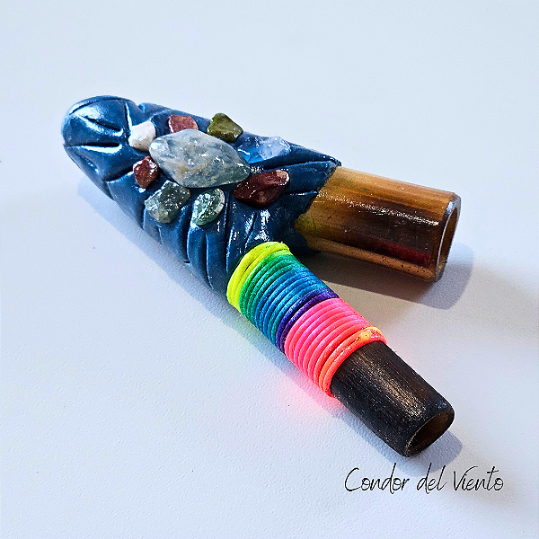 Kuripe Auto Aplicador | Azul com Fio Neon