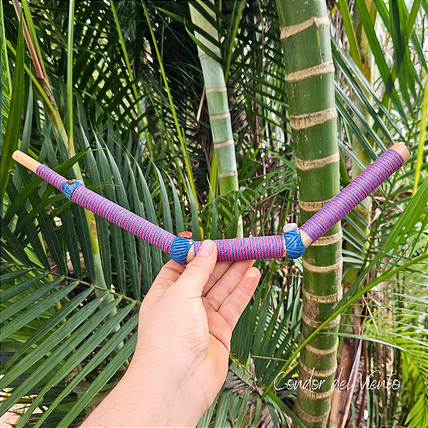 Tepi de Bambu Azul, Rosa e Roxo