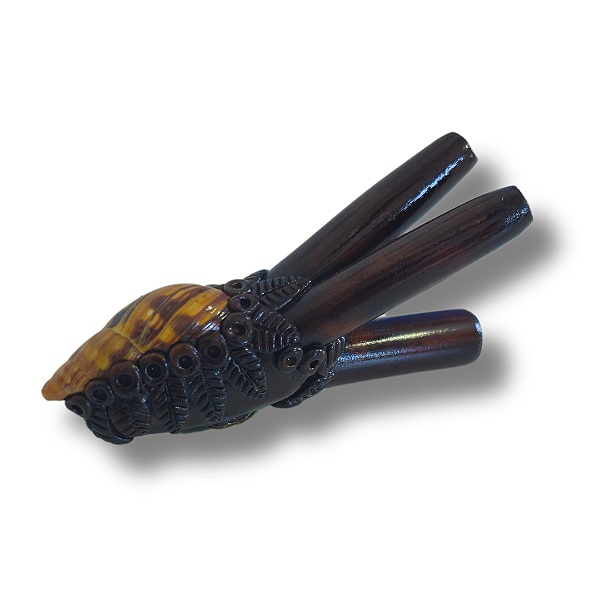 Kuripe Duplo Artesanal com Pedras e Conchas