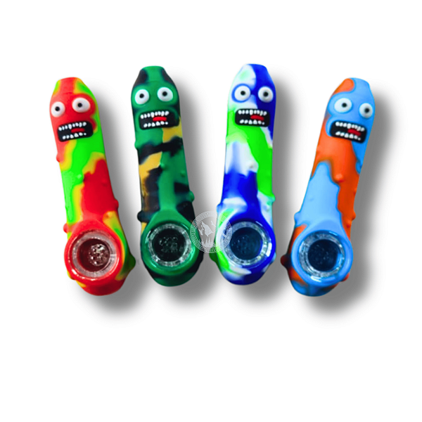 Pipe Silicone Fornilho Vidro Ricky 12cm – Cores Mescladas