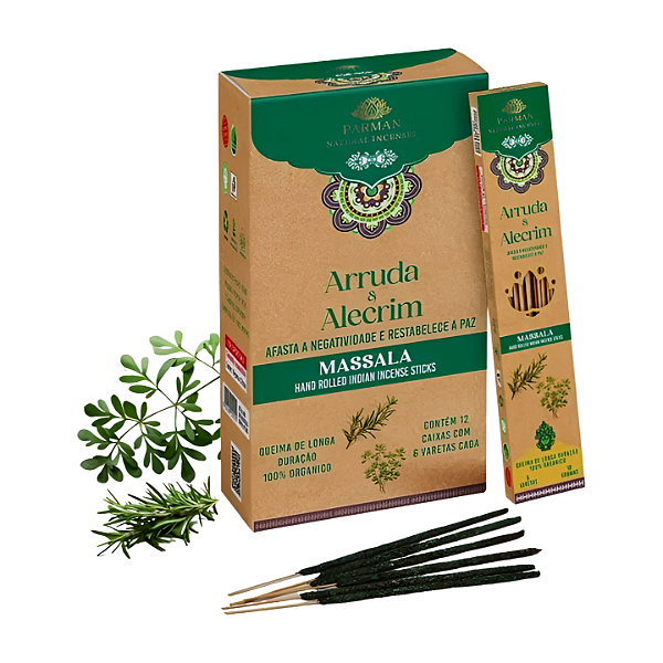 Incenso de Arruda & Alecrim Massala Orgânico – Parman