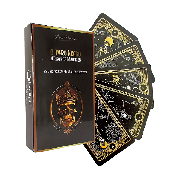 Tarô Negro – Arcanos Maiores | 22 Cartas + Manual Explicativo