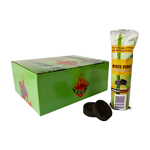 Carvão Vegetal Litúrgico para Defumação - Acendimento Rápido, Sem Odor - Caixa 100 Discos (35mm)