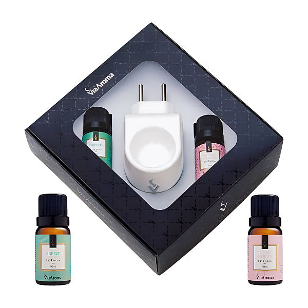 Kit Presente Via Aroma – Aromatizador Standard + Breeze & Peonia Garden
