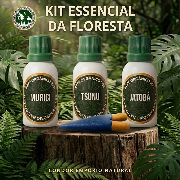 Kit Essencial da Floresta – Rapés Tradicionais com Kuripe Artesanal