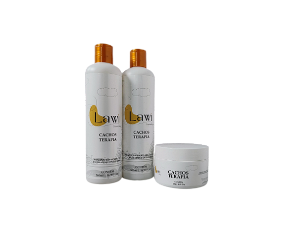 Kit Nutrição Lawi shampoo condicionador mascara cachos terapia