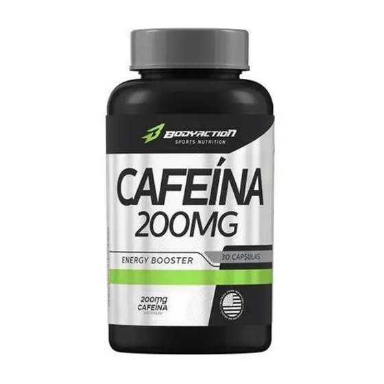 Cafeína 200mg (30 caps) - Body action
