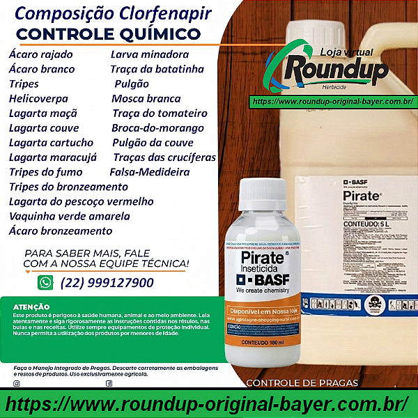 Acaricida Pirate Fracionado 100 ml - Clorfenapir