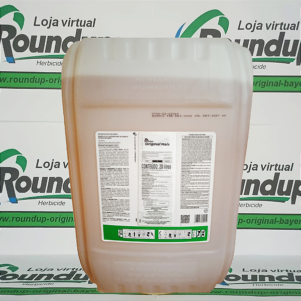 Herbicida Roundup Original Mais Galão 20 Litros - Glifosato 48% Veneno Mata Mato