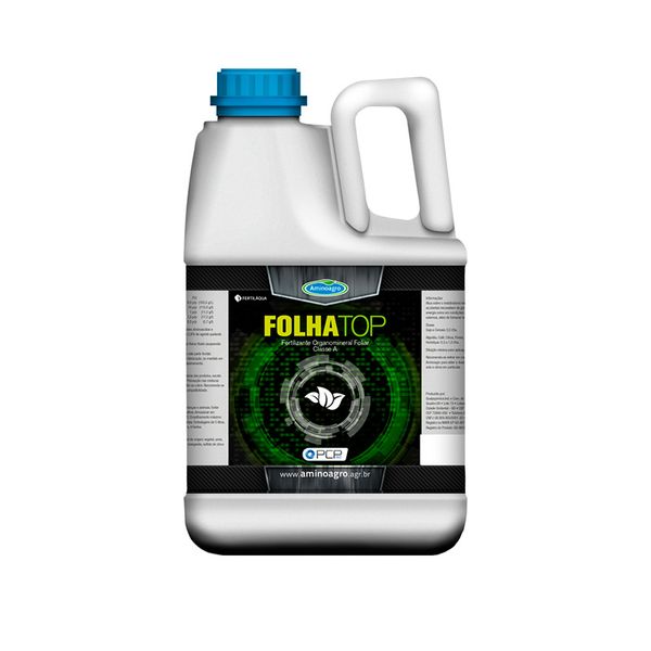 Fertilizante Liquido AminoAgro Folha top HF 1 Litro - Composição Manganes, Nitrogênio, Zinco e Potássio
