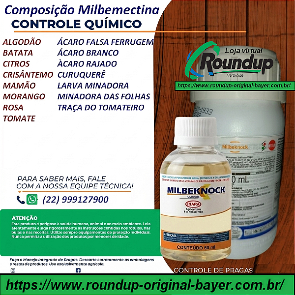 Acaricida Milbenock Fracionado 50 ml - Composição Milbemectina