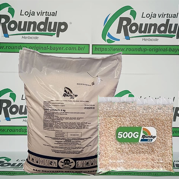 Herbicida Roundup WG720 500 g -  Glifosato 72% - Mata Mato Granulado