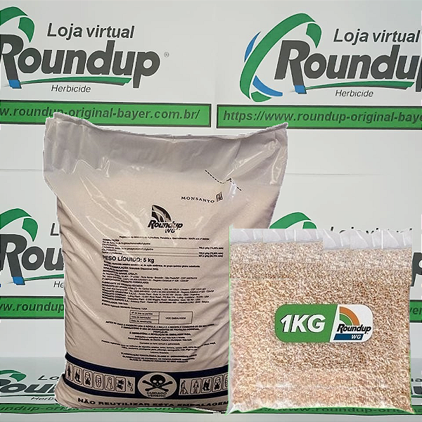 Herbicida Roundup WG720 1 kg -  Glifosato 72% - Mata Mato Granulado