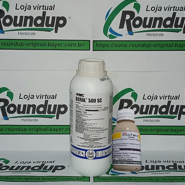 Herbicida Boral 500 SC Frasco 50 ml - Sulfentrazona Veneno Mata Mato seletivo para gramas e jardins