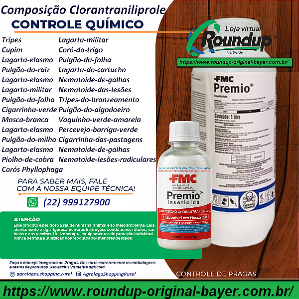 Inseticida Prêmio Fracionado 100 ml - Clorantraniliprole