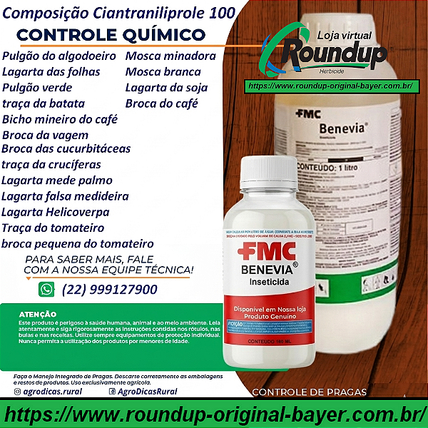 Inseticida de Contato Benevia Fracionado 100 ml - Composição Ciantraniliprole 100