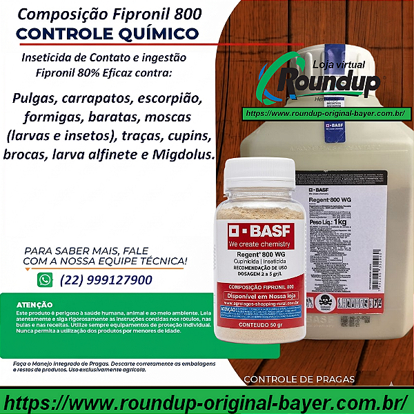 Inseticida Regent 800 WG Fracionado 50 g - Fipronil 80%