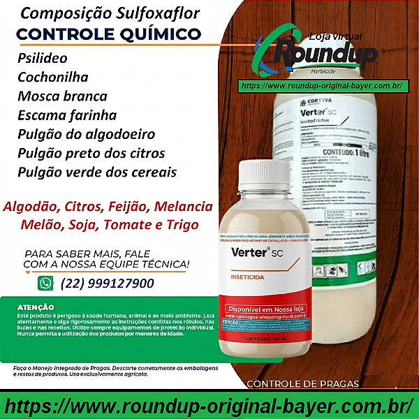 Inseticida Verter Fracionado 100 ml - Composição Sulfoxaflor