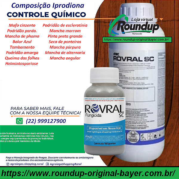 Fungicida Rovral Fracionado 100 ml - Composição Iprodiona