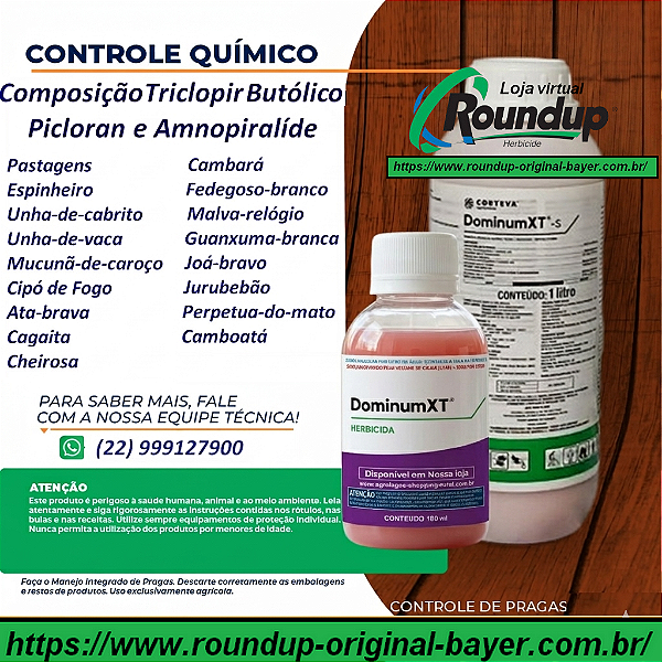 Herbicida Dominum xt Fracionado 100 ml - Composição Picloram, Aminopiralide e Triclopir