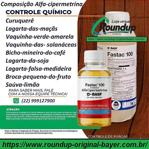 Inseticida Fastac 100 SC Fracionado 100 ml - Alfa Cipermetrina