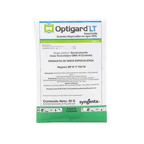 Inseticida Optigard LT 20gr - Composição Tiametoxam