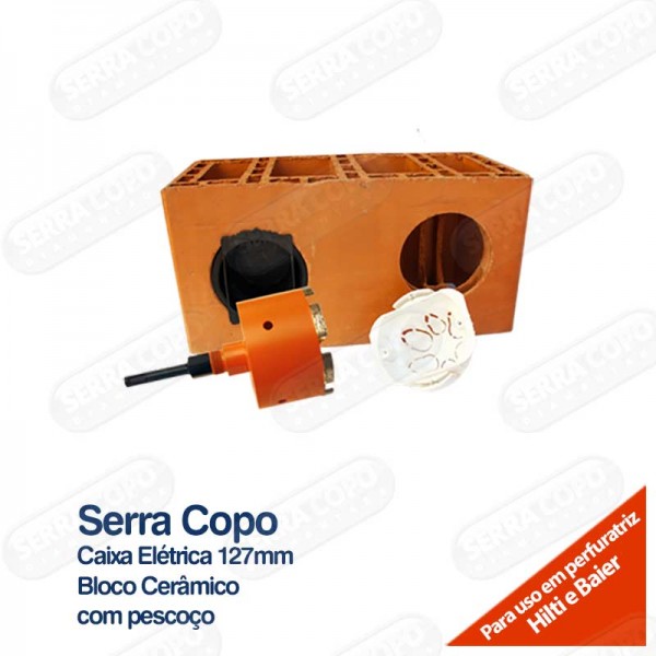 Serra Copo Caixa Elétrica C/ Pescoço - 127MM - Bloco Cerâmico